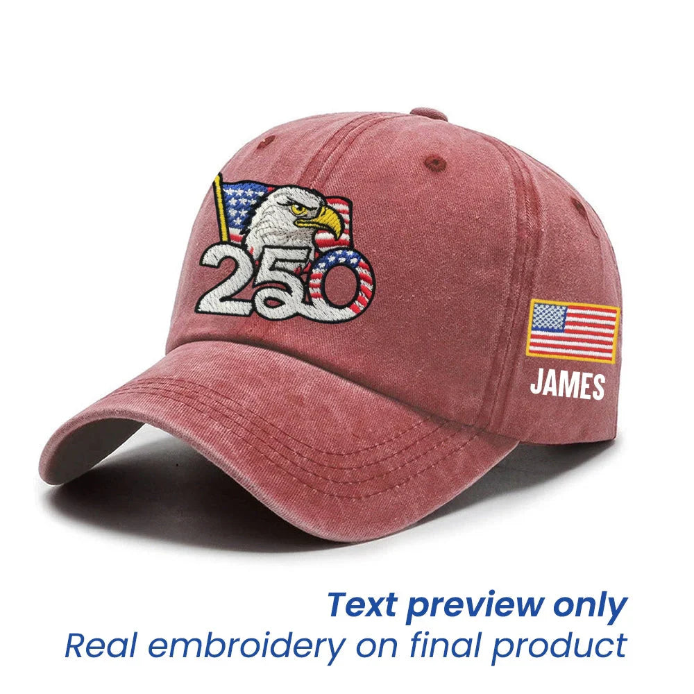 Founders’ Crimson – America 1776–2026 Cap
