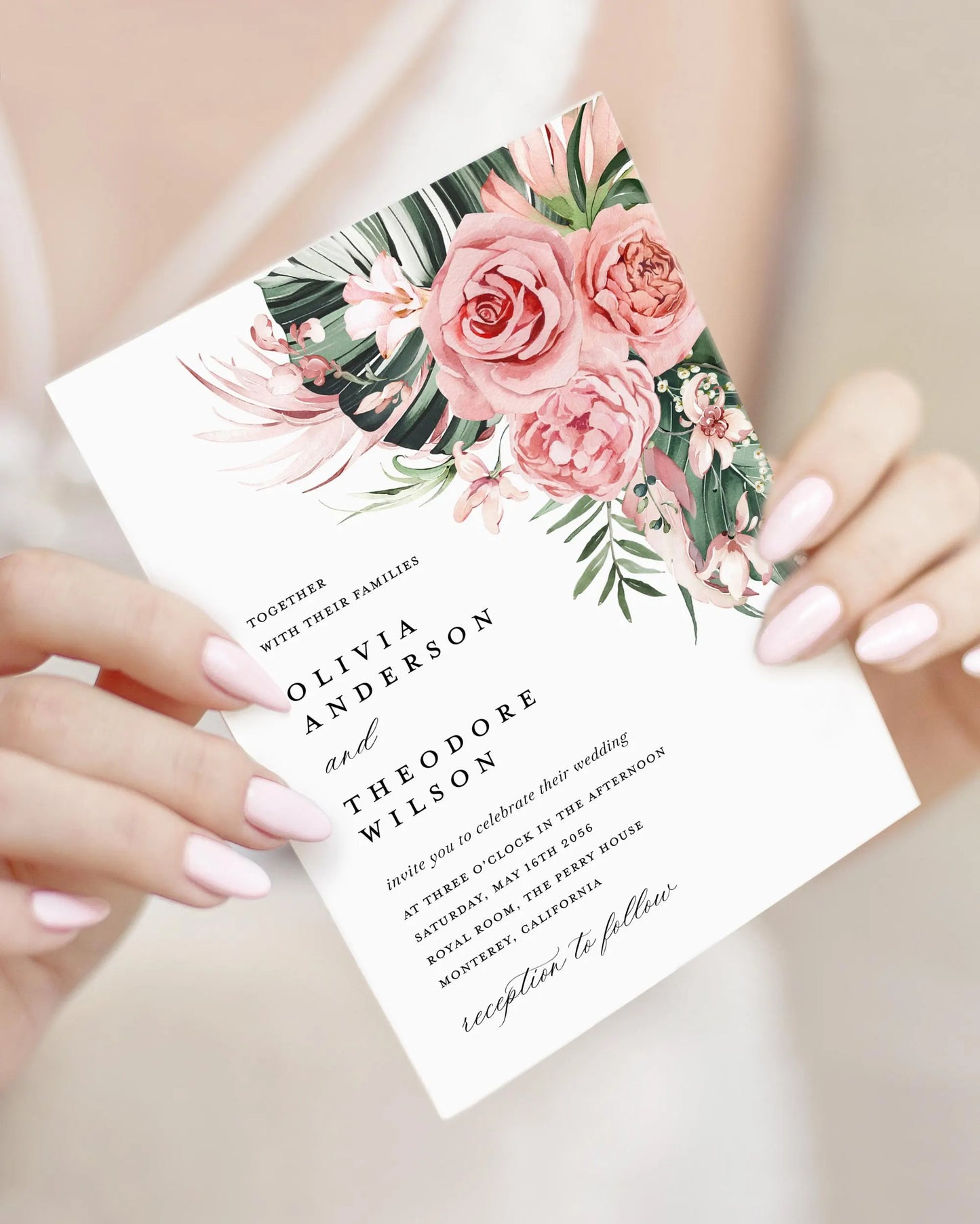 Sage Green Eucalyptus Wedding Invitation Template