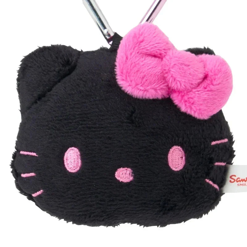 Sanrio Hello Kitty Face Shaped Mascot Holder Kao I Love Hello Kitty Black Plush