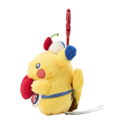 Pokemon Center Original Pikachu Diner Plush Keychain Heart JAPAN OFFICIAL