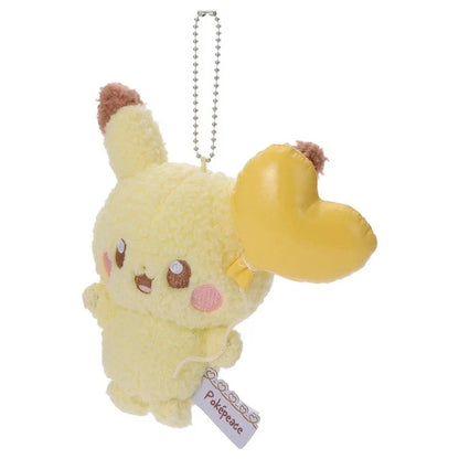 Pokemon Pokepeace Pikachu Mellow Heart Plush Keychain JAPAN OFFICIAL