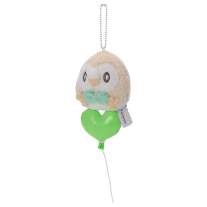 Pokemon Pokepeace Rowlet Mellow Heart Plush Keychain JAPAN OFFICIAL