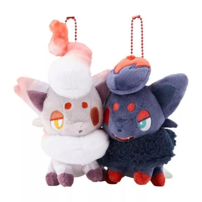 Pokemon Center Original Magnetic Plush Keychain Zorua & Hisuian Zorua JAPAN