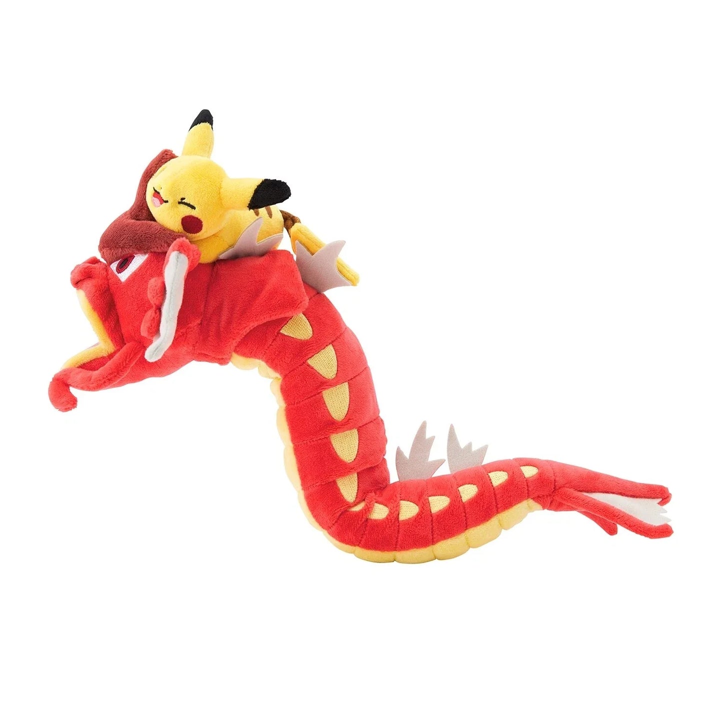 Pokemon Center Original Red Gyarados And Pikachu Hiroshima R Plush Doll JAPAN