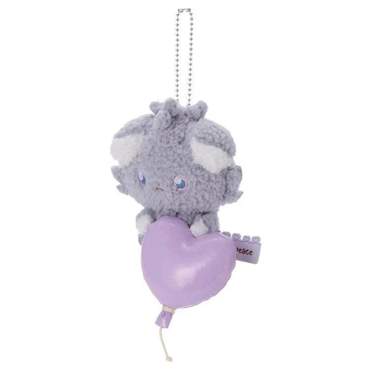 Pokemon Pokepeace Espurr Mellow Heart Plush Keychain JAPAN OFFICIAL