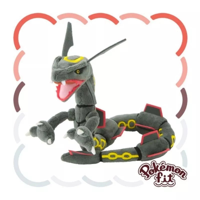 Pokemon Center Original Pokemon Fit Shiny Rayquaza Plush Doll JAPAN OFFICIAL