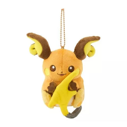 Pokemon Center Original Magnetic Plush Keychain Raichu & Alolan Raichu JAPAN
