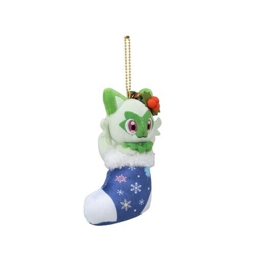 Pokemon Center Paldea's Christmas Market 2023 Plush Key Chain Sprigatito JAPAN