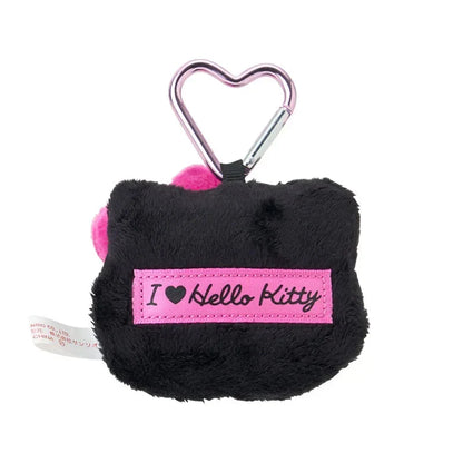 Sanrio Hello Kitty Face Shaped Mascot Holder Kao I Love Hello Kitty Black Plush