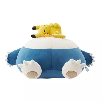 Pokemon Center Original Sleep Motchiri Snorlax & Pikachu Oyasumi Ver. Plush Doll
