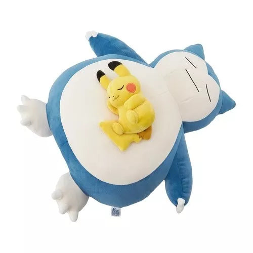 Pokemon Center Original Sleep Motchiri Snorlax & Pikachu Oyasumi Ver. Plush Doll